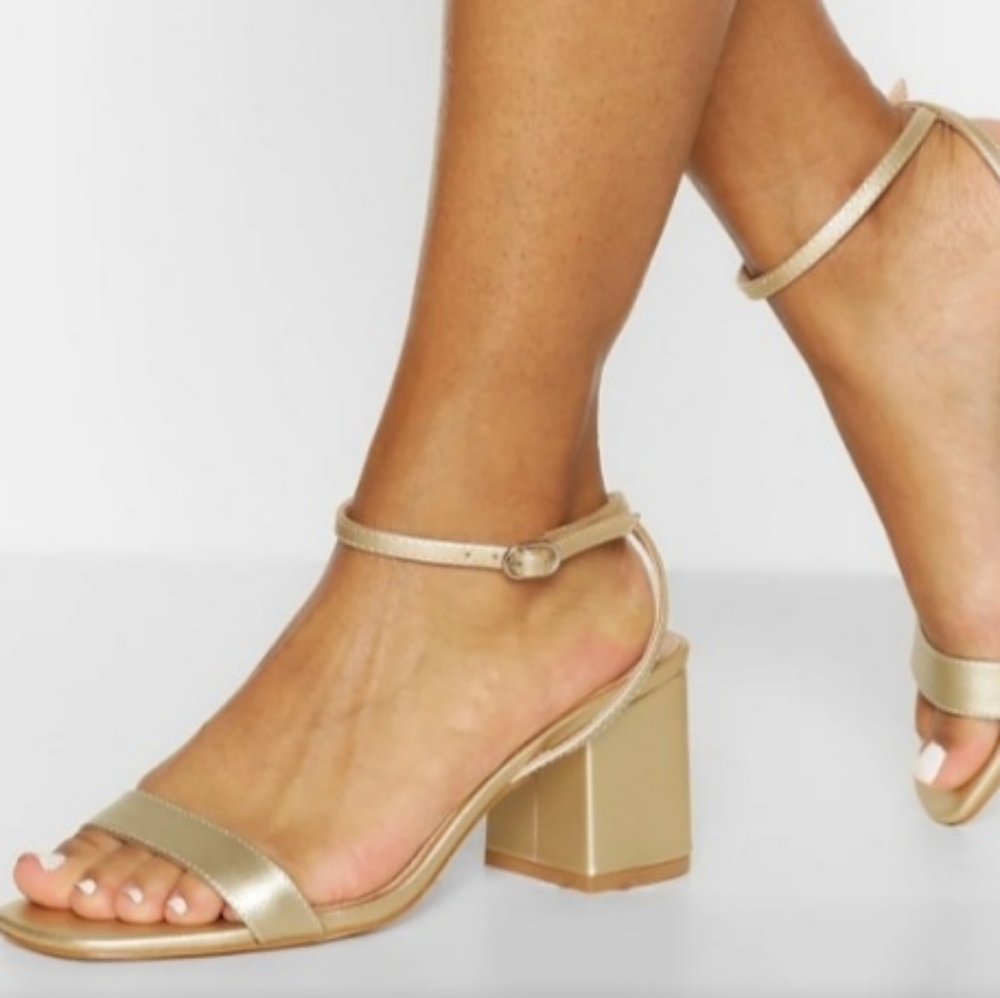 Gold Block Heels